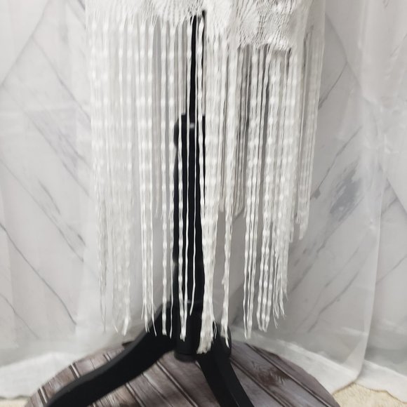 Shein Floral Lace Fringe Kimono Tie Cottage Core Boho Blouse Size 1XL - Picture 7 of 14